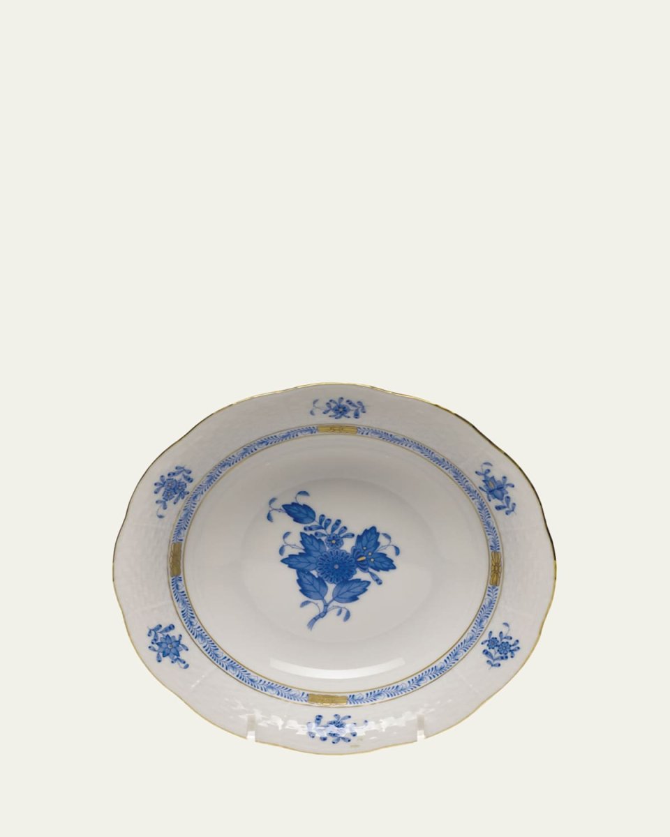 Chinese Bouquet Blue Oatmeal Bowl